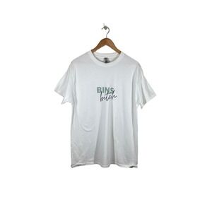 Bins Birch Graphic T-Shirt Short Sleeve White Crewneck Women'S Regular Size L